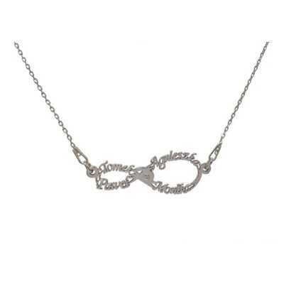 Naszyjnik srebrny Infinity z imionami cyrkonia 02