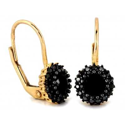 Kolczyki złote Au 585 z cyrkoniami KL12349