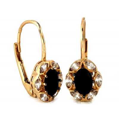 Kolczyki złote Au 585 z cyrkoniami