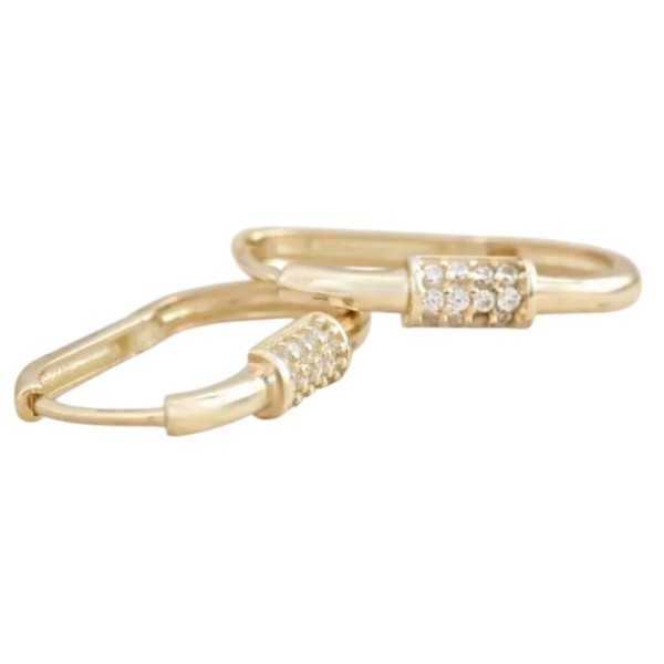 Kolczyki złote Au 585 owalne KL12508