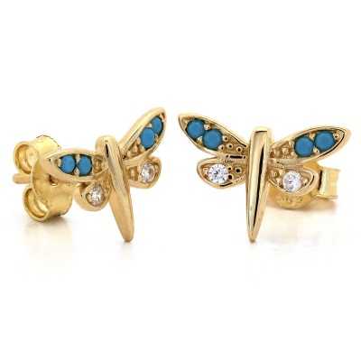 Kolczyki złote Au 585 ważki KL2803E