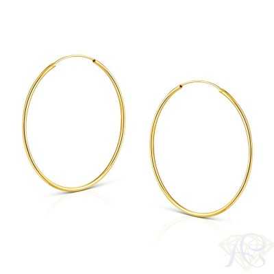 Srebrne kolczyki koła złocone szarniry Ag 925