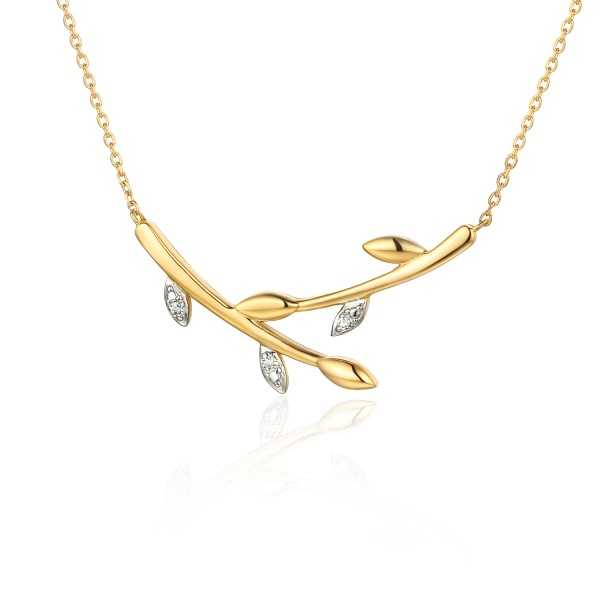 Złoty naszyjnik z diamentami N07131YC