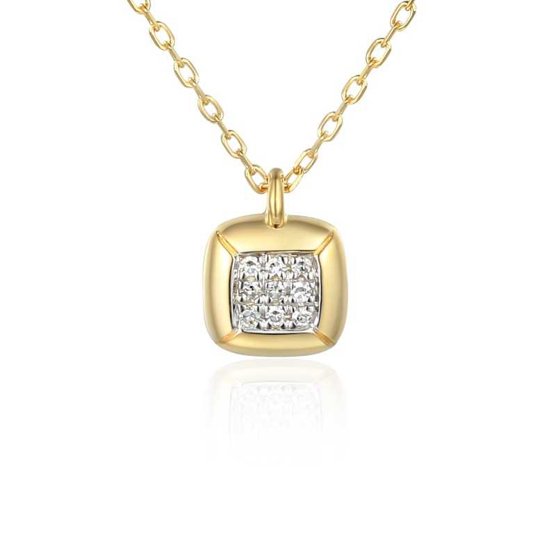 Złoty naszyjnik z diamentami N08922YC