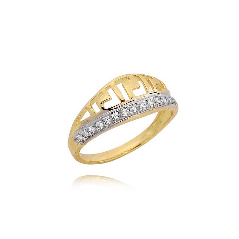 Pierścionek złoty z cyrkoniami Au 585