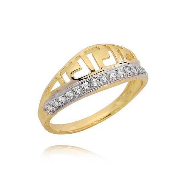 Pierścionek złoty z cyrkoniami Au 585