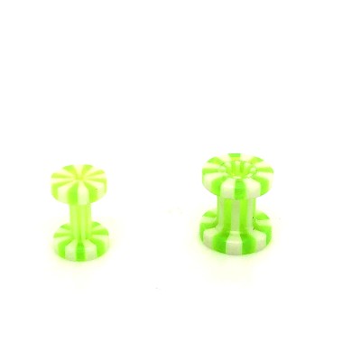 Piercing - Rozpychacz do uszu 4,5 mm zielony