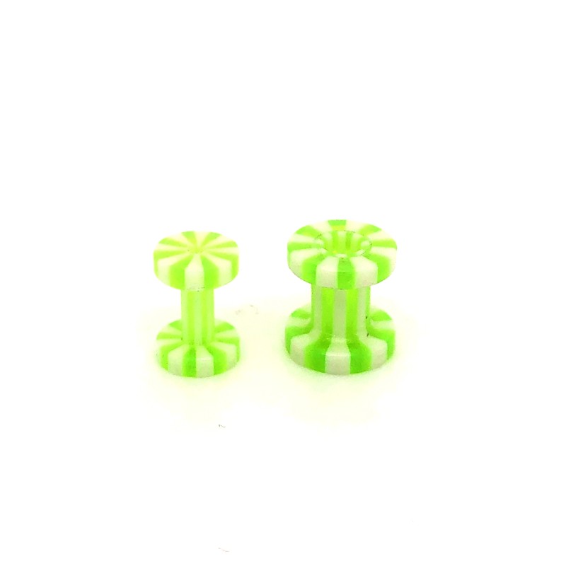 Piercing - Rozpychacz do uszu 2,5 mm zielony