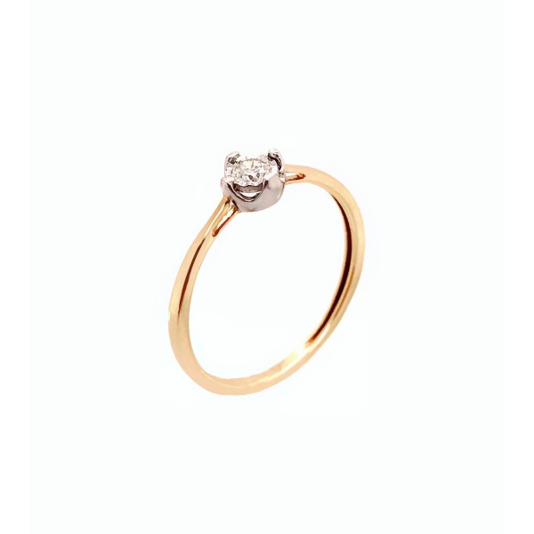 Pierścionek Au 585 z brylantem 0.08ct