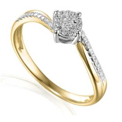 Pierścionek Au585 z brylantem R55152 YW