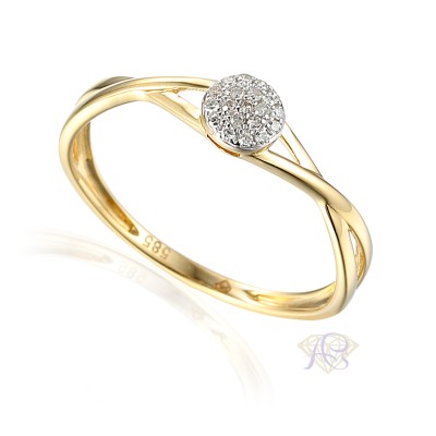 Pierścionek Au 585 z brylantami 0.04ct R56441Y