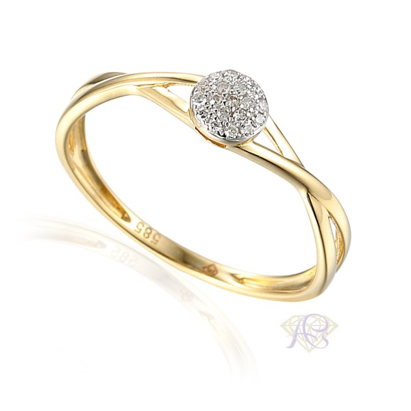 Pierścionek Au 585 z brylantami 0.04ct R56441Y
