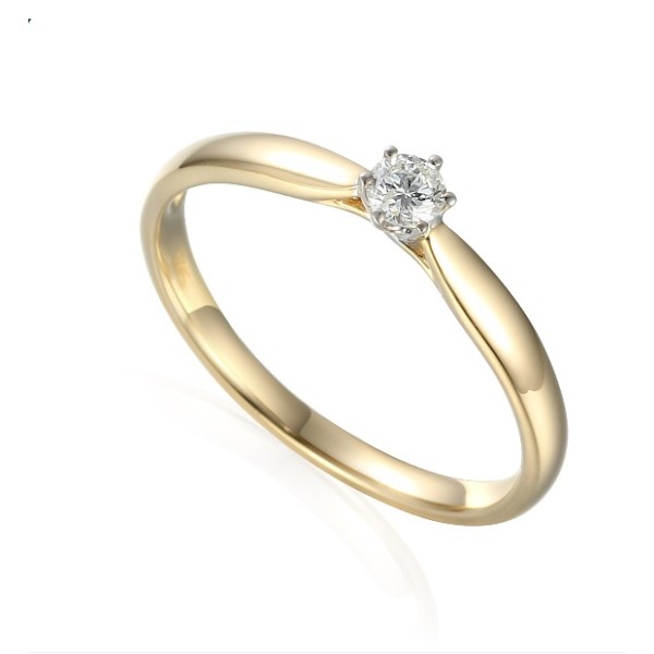 Pierścionek Au 585 z brylantem 0.10ct