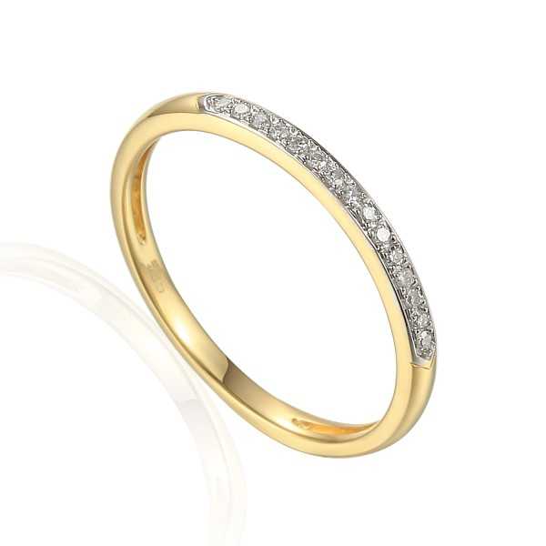 Złoty pierścionek z diamentami R71735Y