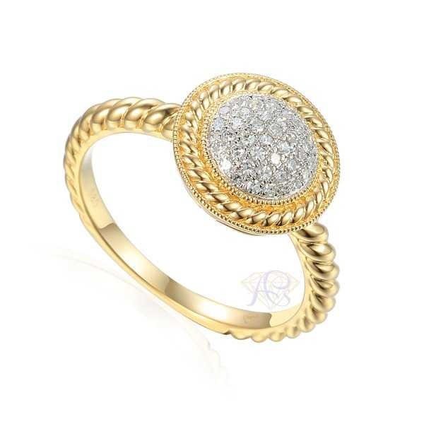 Złoty pierścionek z diamentami R81521Y