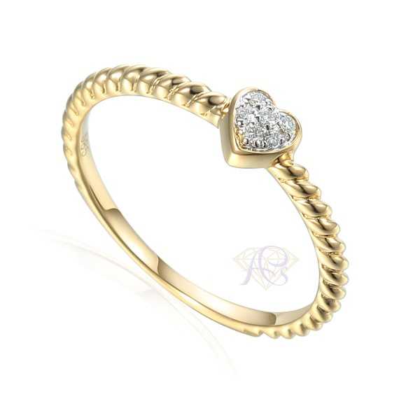 Złoty pierścionek z diamentami R81527 Y