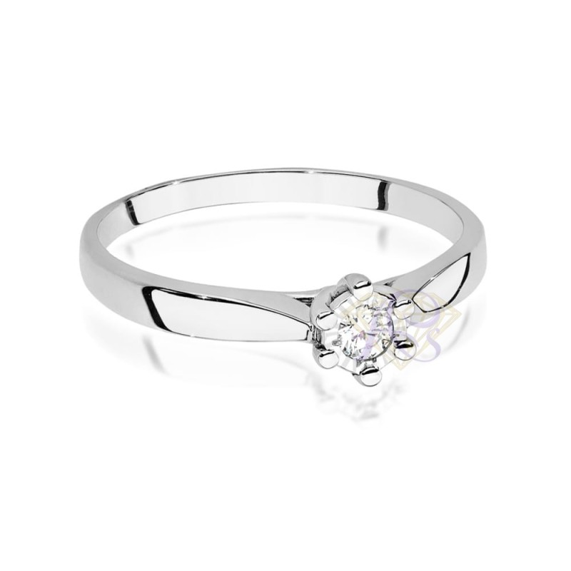 Pierścionek złoty Au 585 z brylantem 0.08ct W-222