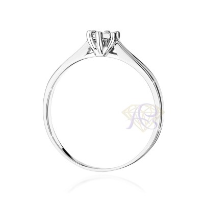 Pierścionek złoty Au 585 z brylantem 0.08ct W-222