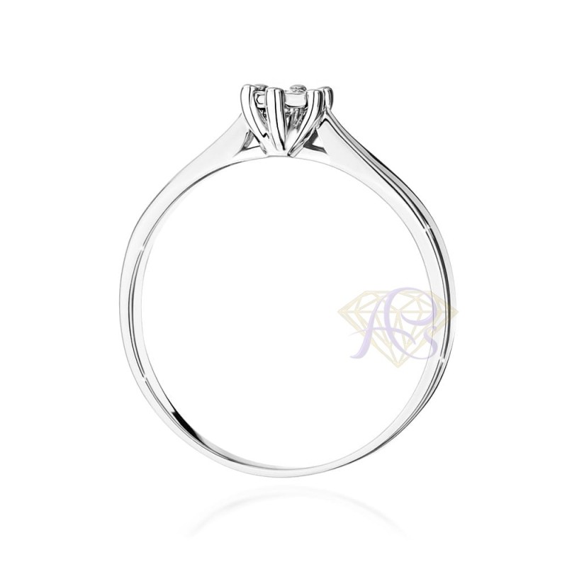 Pierścionek złoty Au 585 z brylantem 0.08ct W-222