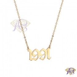 Naszyjnik srebrny złocony - Rocznik 1991  7093