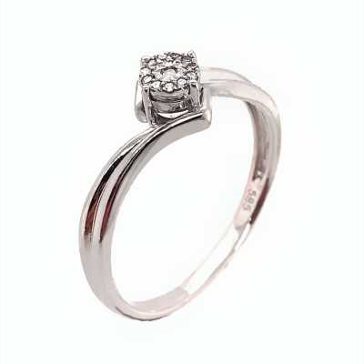 Pierścionek Au 585 z brylantem 0.03ct