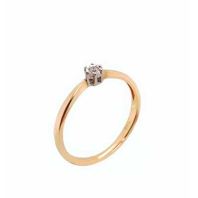 Pierścionek Au 585 z brylantem 0.02ct