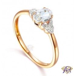 Złoty pierścionek z diamentami R59732 R