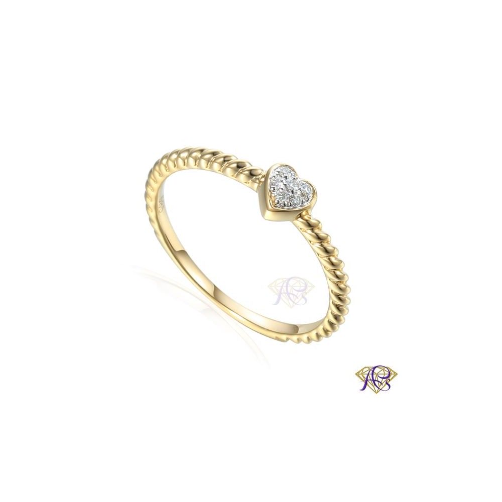 Złoty pierścionek z diamentami R81527 Y