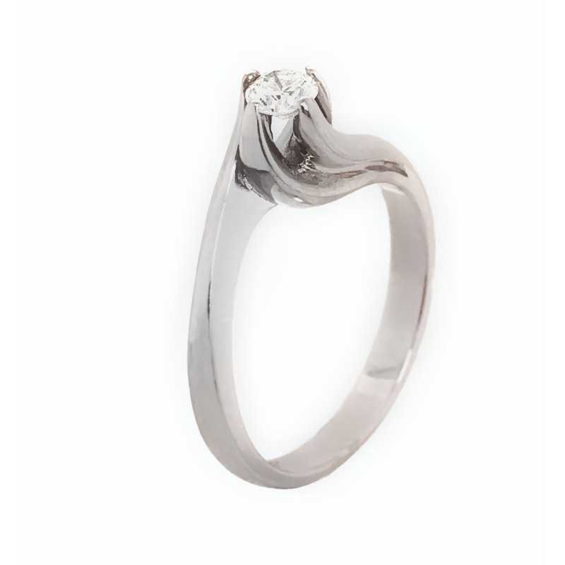 Pierścionek Au 585 z brylantem 0.19ct