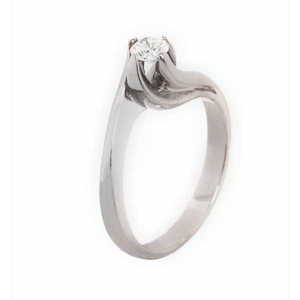 Pierścionek Au 585 z brylantem 0.19ct