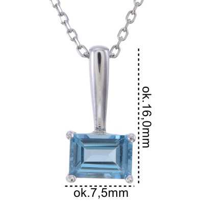 Zawieszka Ag 925 Topaz swiss blue 3533-P-SBT-WP