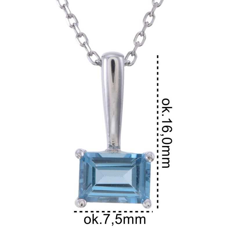 Zawieszka Ag 925 Topaz swiss blue 3533-P-SBT-WP