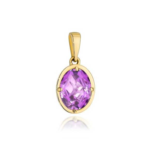 Zawieszka złota Au 585 Ametyst