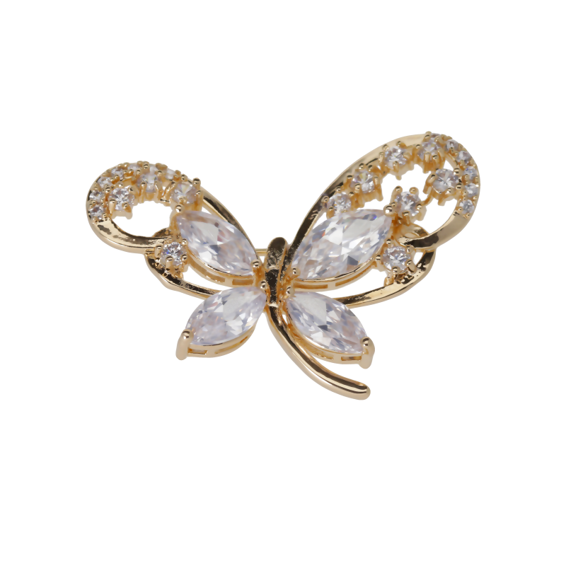 Broszka motyl z cyrkoniami BRGS22