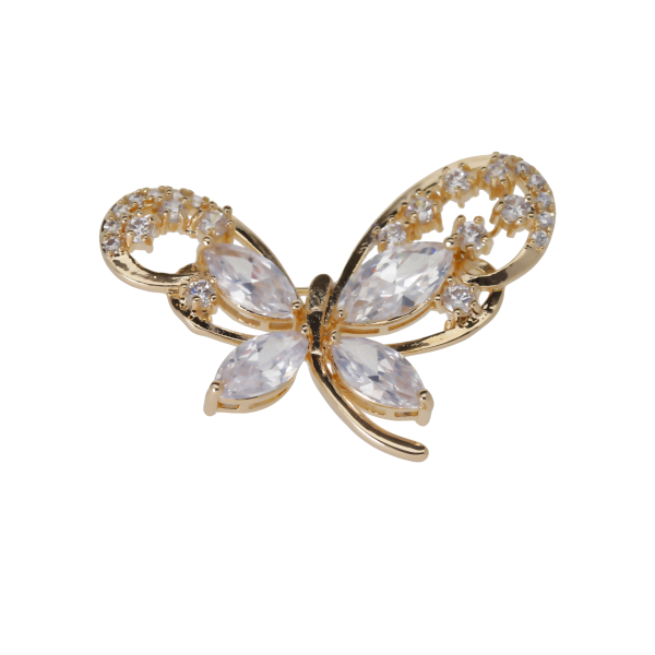 Broszka motyl z cyrkoniami BRGS22