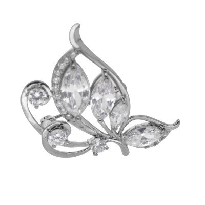 Broszka gałązka z cyrkoniami BRSS05