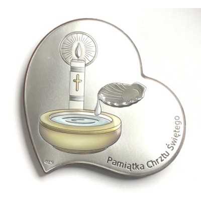 Obrazek srebrny Pamiątka Chrztu Świętego DS139/1C