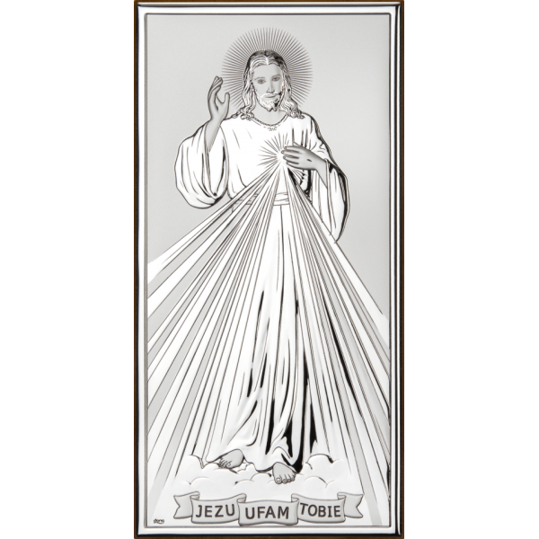 Obraz srebrny Jezus Miłosierny DS26
