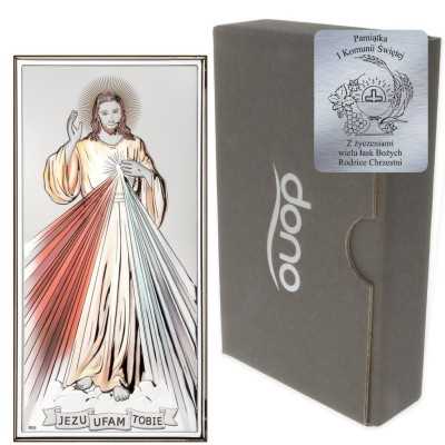 Obrazek srebrny Jezus Miłosierny DS26/1C