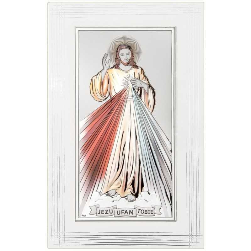 Obrazek srebrny Jezus Miłosierny DS26FC