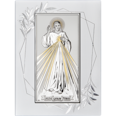 Obrazek srebrny Jezus Miłosierny DS26FO/2O