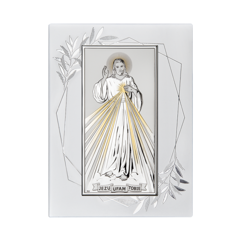 Obrazek srebrny Jezus Miłosierny DS26FO/2O