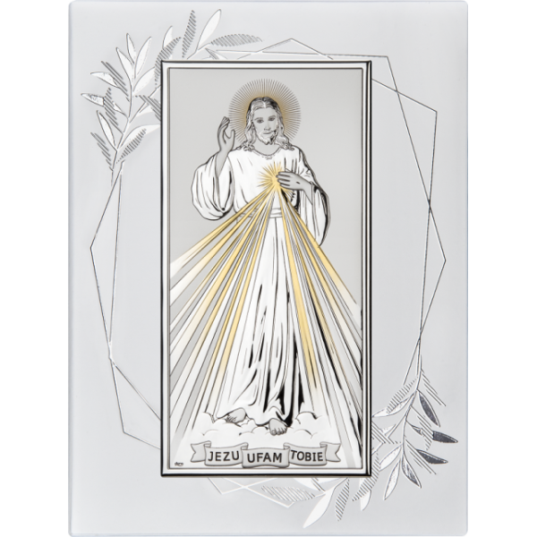 Obrazek srebrny Jezus Miłosierny DS26FO/2O