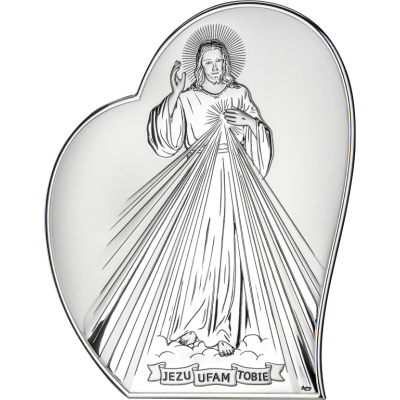 Obrazek srebrny Jezus Miłosierny DS67/1