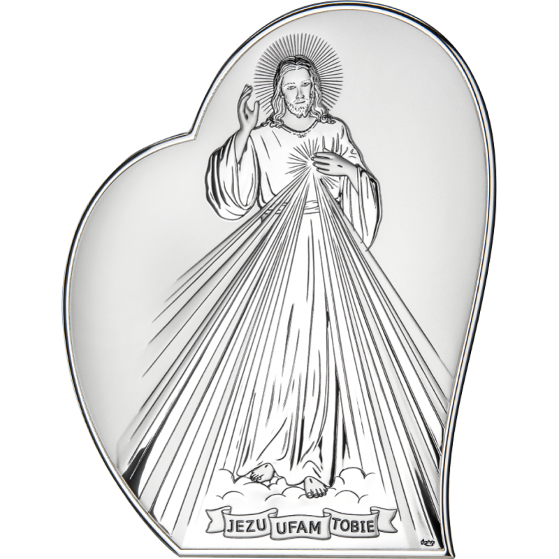 Obrazek srebrny Jezus Miłosierny DS67/1