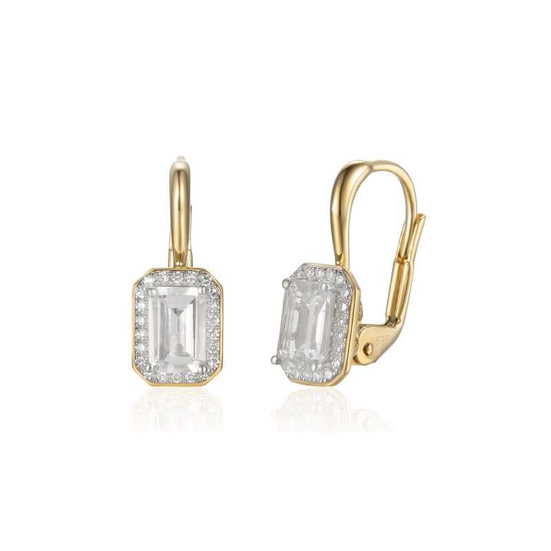 Kolczyki z białym topazem i brylantami E62904