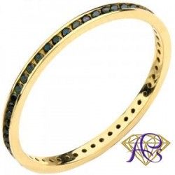 Złoty pierścionek- obrączka Au 585 z cyrkoniami