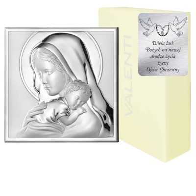 Obrazek srebrny Matka Boska z dzieciątkiem 81243/4