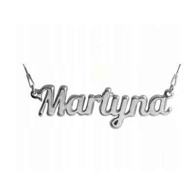 Naszyjnik srebrny rodowany Martyna
