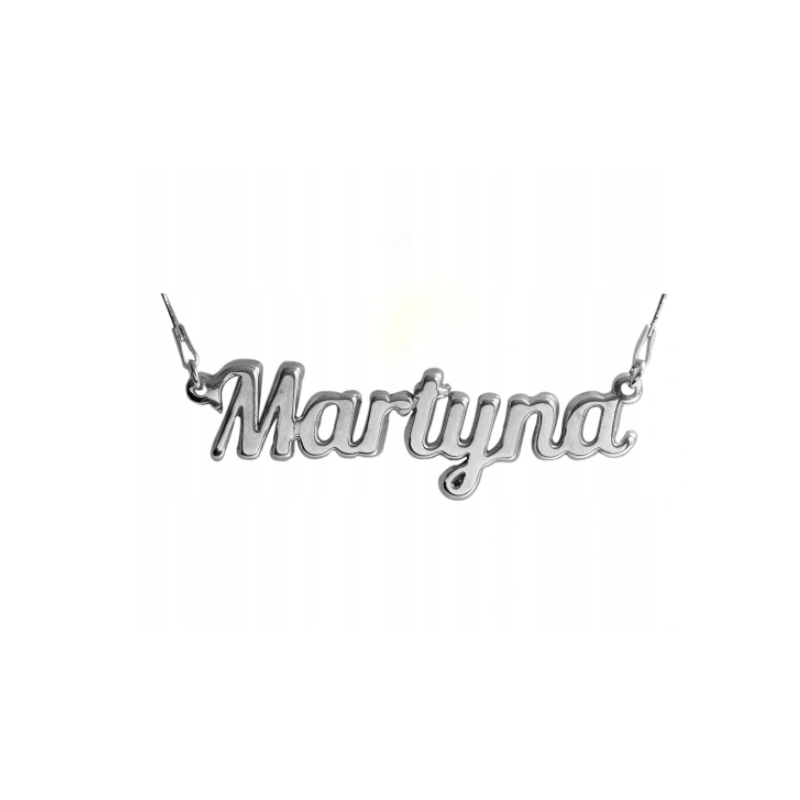 Naszyjnik srebrny rodowany Martyna